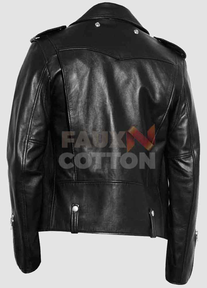 Men's Biker Vegan Leather Jacket